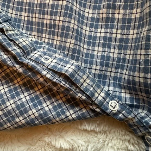 Vintage Carter’s Baby Girl Collar Blue Plaid Smocked Classic Romper 12-18m - Picture 7 of 11